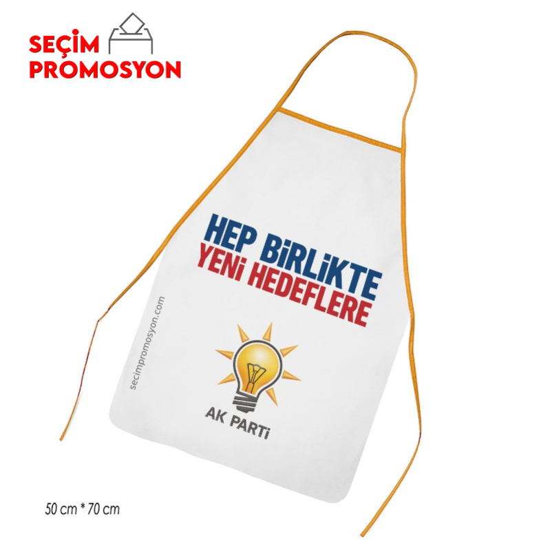 Ak Parti Logo Promosyon Baskılı Önlük