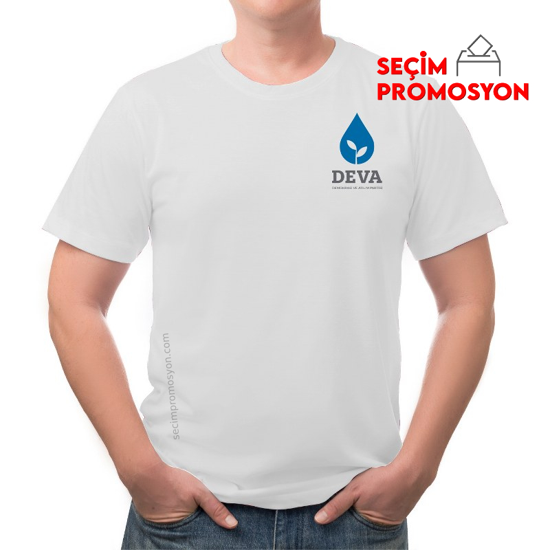 Seçim Promosyon Demokrasi ve Atılım Partisi Logolu T-Shirt
