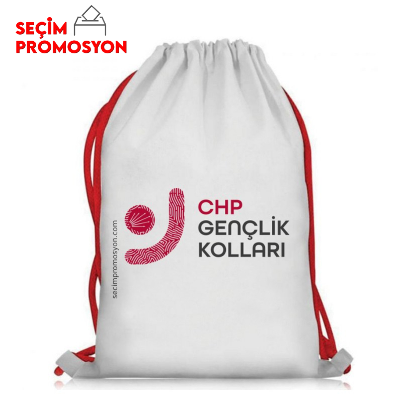 CHP Promosyon İp Büzgülü Elyaf Çanta