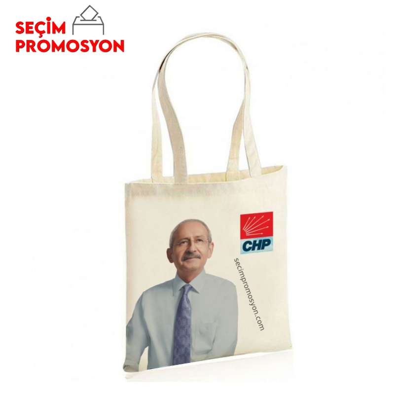 CHP  Promosyon Ham Bez Çanta ( Dikey Model )