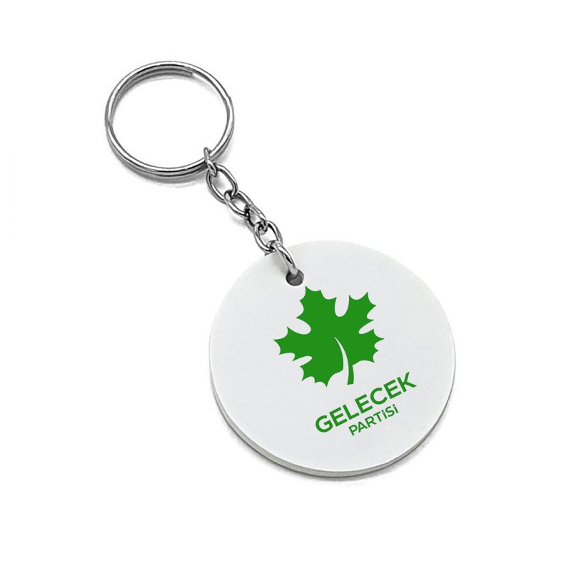 Gelecek Partisi Baskılı Promosyon Ekonomik Derili Anahtarlık