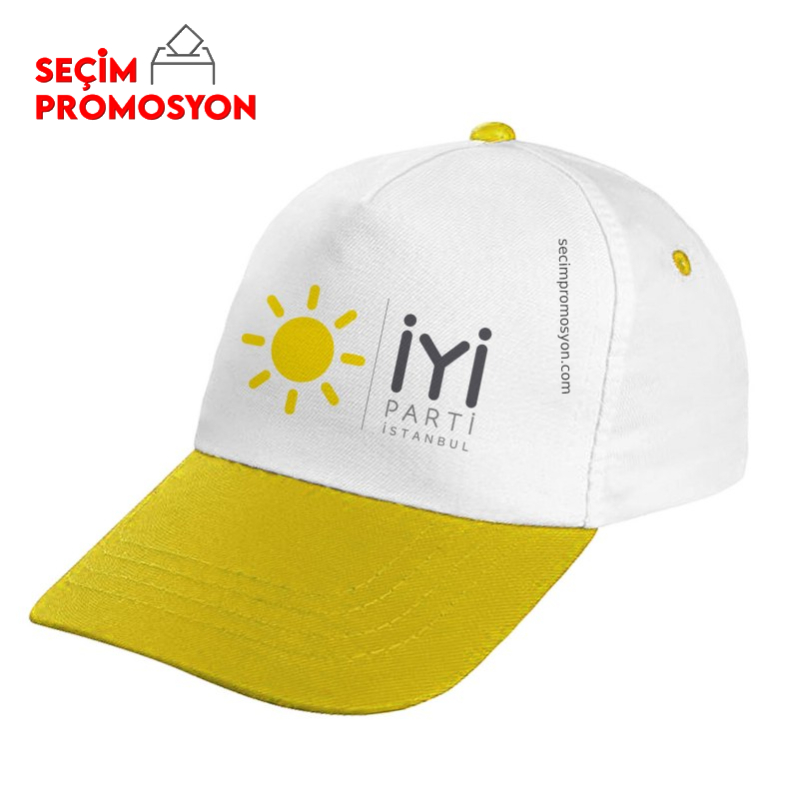 IYI-8425 İYİ Parti Beyaz Gövde - Sarı Siper Şapka