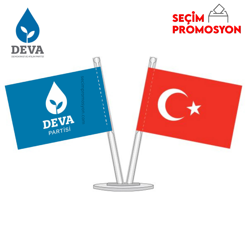 Deva Partisi Promosyon Masa Bayrağı