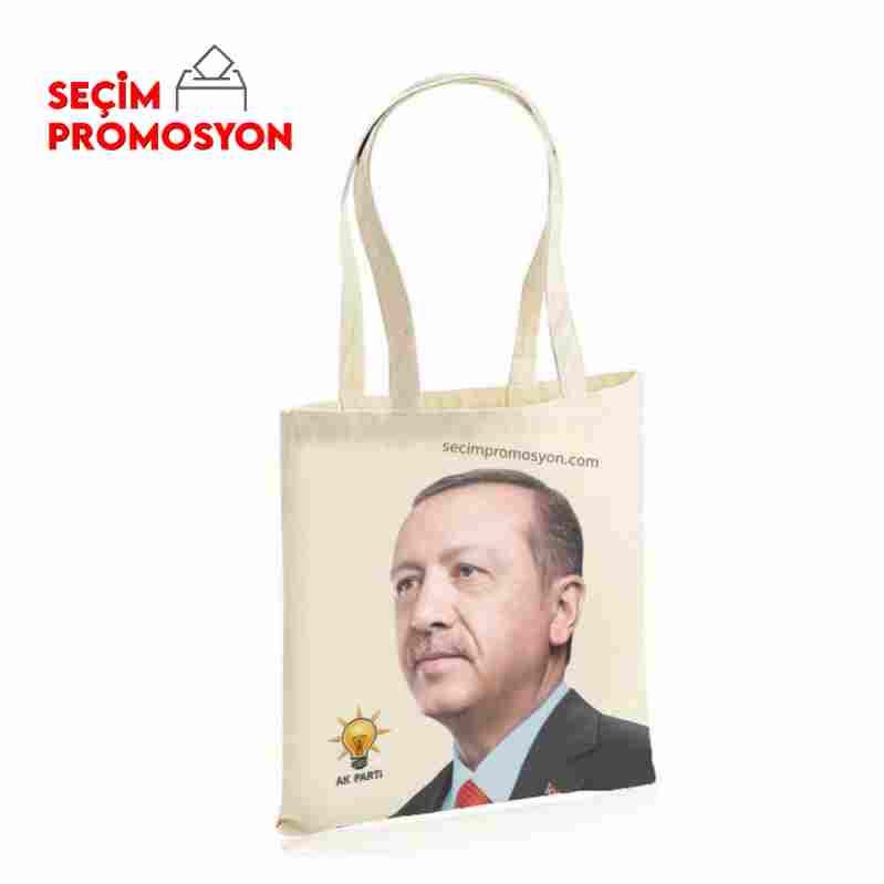 Ak Parti Logo Baskılı Promosyon Bez Çanta