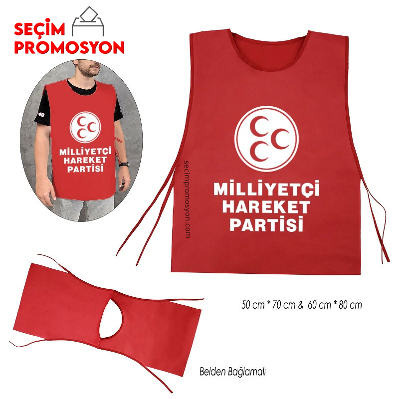Milliyetçi Hareket Partisi Logolu Promosyon Miting Önlük