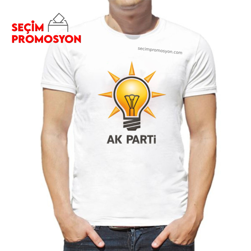 Ak Parti Logosu Baskılı Promosyon Tişört